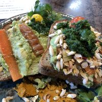 Smashed avo  at Surfcoast Wholefoods in Torquay