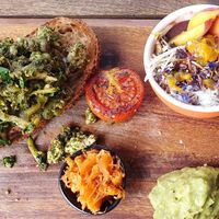 Vegan breakfast board at Surfcoast Wholefoods in Torquay