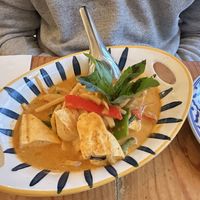 Red curry with tofu  at Pochana in Astoria