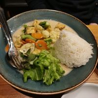 Erdnuss Chay mit Tofu und Duftreis at Sushi Bar in Rostock