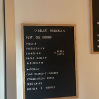 menu  at Gelati Radicali in Ancona