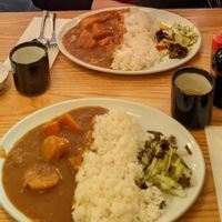 Diner Curry for two, all dishes come with Genmaicha tea and crackers. at Tokyo Diner    in London