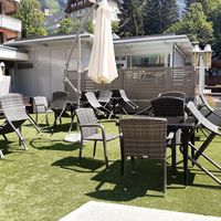 Terrace (when closed) at Hotel Silberhorn in Wengen