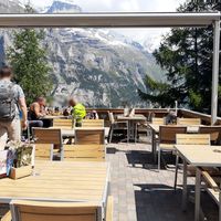 Terrace at Hotel Alpenruh in Murren