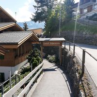 Entrance at Hotel Alpenruh in Murren