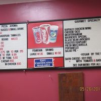 menu at Pizza Aroma in Ithaca