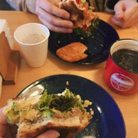 Couldn't wait to dig in until after taking a photo, oops :) at Trenary Toast Cafe in Marquette