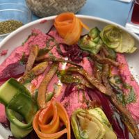 Hummus dish  #Veganuary at Les Indécis in Tunis