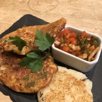 Succotash Fritters  at Greengages in Salisbury