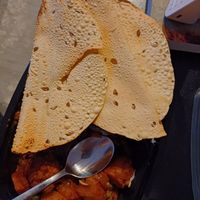 Papadam at Namaste India in Luebeck