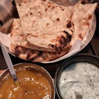 Naan bread at Namaste India in Luebeck