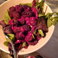 Blackberry salad (with pithivier) at Studio Gauthier in London
