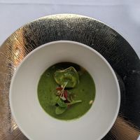 Tomato Tortellino with Basil Broth at Studio Gauthier in London