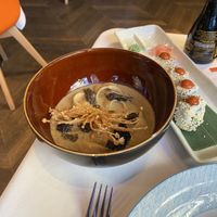 Mushroom and truffle tortellini- a gem   at Studio Gauthier in London