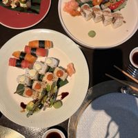 Vegan sushi selection using veg and fish alternatives  at Studio Gauthier in London