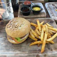 Vegan burger  at Soul La Roma in Mexico City