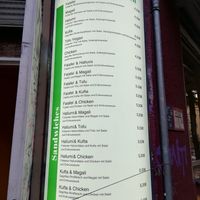 Menu at Savanna Imbiss  in Berlin