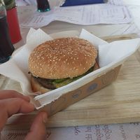 Vegan burger at Bar Martini in Pisa
