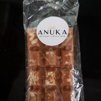 Already eaten some of this wonderful White Chocolate Hazelnut Blend bar! 💚 at Anuka Artisan Chocolate in Perth