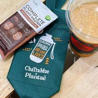 Thai tea plant based protein shake (95 THB)  at Cha Tra Mue - Central Festival in Chiang Mai