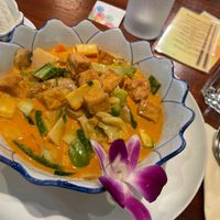 42 wok vegetables with coconut milk and curry. Tofu instead of chestnuts  at Thai-Li-Ba in Innsbruck