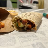 Inside of the burrito  at Plant Punk in Zagreb