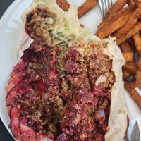 This is what they call falafel,for me ,falafel is not smashed all around, with no texture...does this look eatable at all?? at Plant Punk in Zagreb