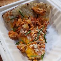 Buffalo pizza with not very spicy jacfruit. at Zest Kitchen & Bar in Salt Lake City