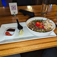 Spicy tangy umami mushroom pho. I only get to visit salt lake once a month and this is a big treat. #Veganuary at Zest Kitchen & Bar in Salt Lake City