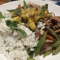 Jackfruit jerk plate   at Zest Kitchen & Bar in Salt Lake City