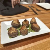 Stuffed mushrooms! So good.  at Zest Kitchen & Bar in Salt Lake City