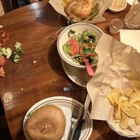 Sandwiches and saladd  at The Yellow Deli in San Sebastian