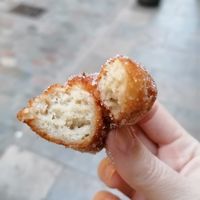 Vegan bunyols at La Xurreria de la Cort Reial in Girona
