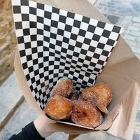 Vegan bunyols at La Xurreria de la Cort Reial in Girona
