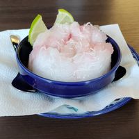 Palouda dessert: vermicelli noodles with ice and flavored with rose water syrup at Apadana in Vienna