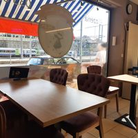 Almost the whole seating at Pizzeria Bella Mare in Spiez