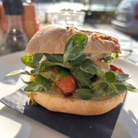 Broodje rookworst/  hotdog smoked carrott  at KANIS in Amsterdam