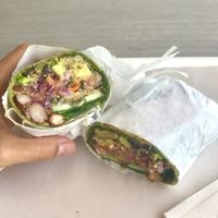 Their vegan "meat" was some kind of falafel-like patty and I added beans, quinoa, avocados, pico de gallo, red cabbage, cucumbers, olives, crushed almonds and sesame seeds with a sesame dressing wrapped in a spinach wrap. I made sure to tell her that I was "vegano" and repeatedly made sure nothing had any "huevos" or "leche" or "queso" haha. She was completely understanding and helpful. They usually allow just 4 ingredients + the "meat" + 2 nuts for under $6 but I went ahead and added extra ingredients and "premium" ingredients like the avocados and olives. Along with a bottle of water my total was a little over $9. Prices I used are USD. I'm sure you can also just make it a salad without the wrap which I plan on doing if I eat here again. at Gokela - Bocagrande in Cartagena