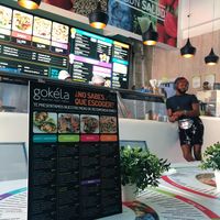Menu and inside dining at Gokela - Bocagrande in Cartagena