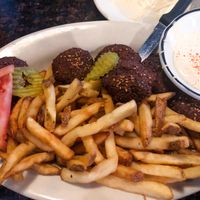 Falafel plate with fries. Great falafel and fries! at Makarios in Birmingham