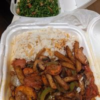 Tabbouli & ghallaba (zesty) at Makarios in Birmingham