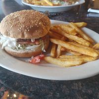 Falafel burger   at Makarios in Birmingham