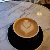 Oatmilk cappuccino at Matinee in Budapest