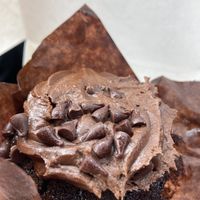 Chocolate muffin (got squashed carrying it back)  at Botham's of Whitby Baxtergate in Whitby