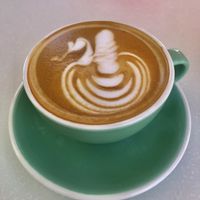 Oat milk flat white  at Feels By The Beach in Dubai