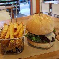 Vegan falafel burger at Burger Time in 