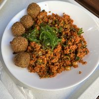 Oriental couscous salad (with extra falafel)   at Freizeitpark Märchenwald - Imbisskiosk mit Biergarten in Wolfratshausen