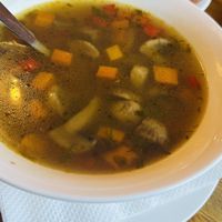 Mushroom soup  at Restaurant Cozy Corner Kazbegi  in Stepantsminda