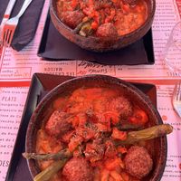 Vegan cassoulet  at le Café de la Comédie in Carcassonne