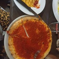Marinara pizza and french fries, 7 September 2024 at 5 Torri in Cortina D Ampezzo